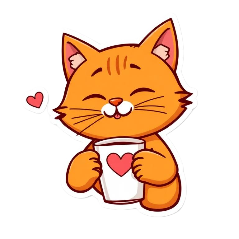 $KOPICAT cat blowing a heart kiss