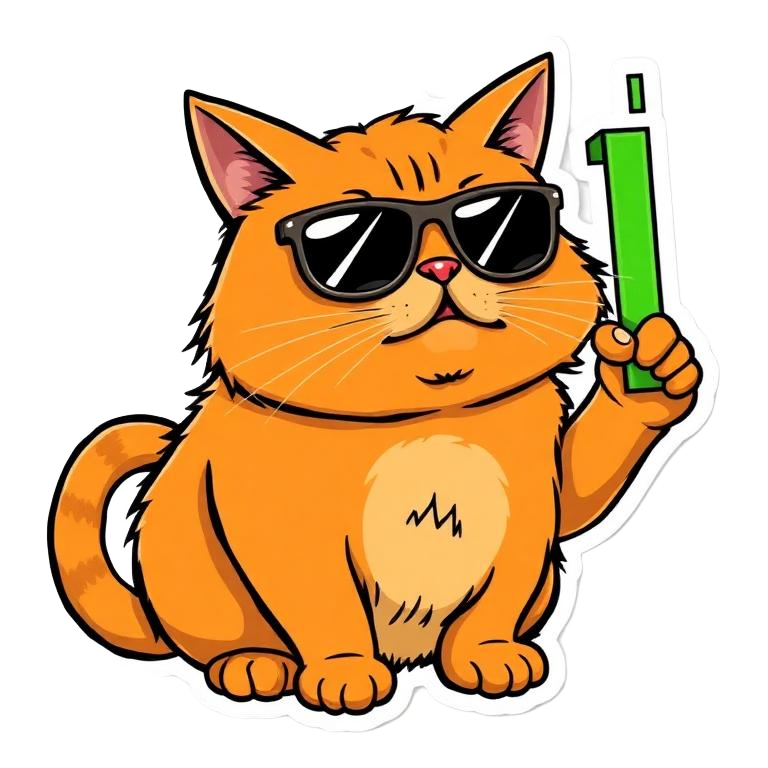 $KOPICAT cat holding a green candle