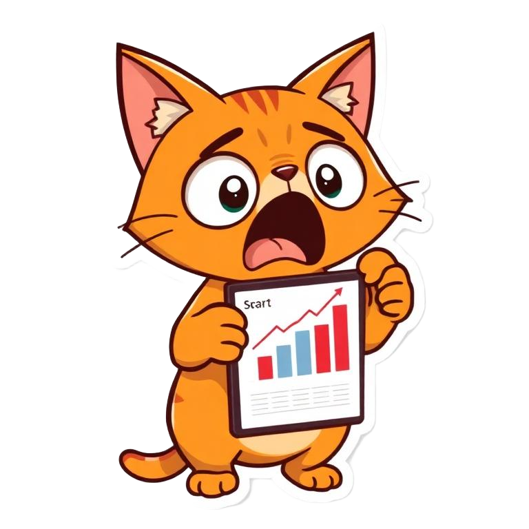 $KOPICAT cat shocked at the chart